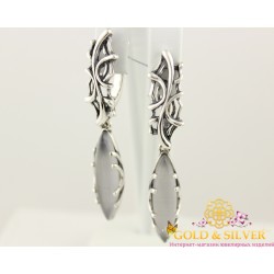 Серебряные серьги женские длинные 2232
